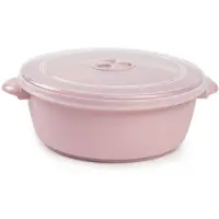 Forte Plastics Magnetronschaal met deksel/ventiel - 2 liter - roze - kunststof - BPA vrij - keukenhulpmiddelen - Magnetr
