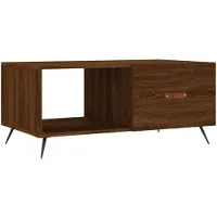 vidaXL Salontafel 90x50x40 cm bewerkt hout bruin eikenkleur