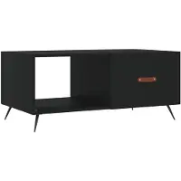 vidaXL Salontafel 90x50x40 cm bewerkt hout zwart