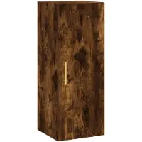 vidaXL Bovenkast 34,5x34x90 cm gerookt eikenkleurig