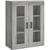 vidaXL Bovenkast 69,5x34x90 cm grijs sonoma eikenkleurig