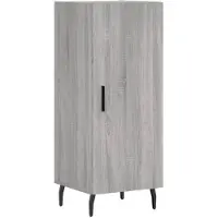 vidaXL Dressoir 34,5x34x90 cm bewerkt hout grijs sonoma eikenkleurig