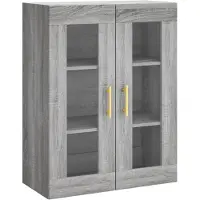 vidaXL Bovenkast 69,5x34x90 cm grijs sonoma eikenkleurig