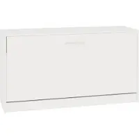 vidaXL Schoenenbank Hoogglans Wit 80x24x45 cm Bewerkt Hout