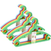 Storage solutions kledinghangers kids - 24x - kunststof - multicolor