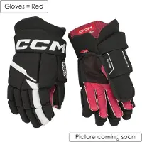 CCM - Next - IJshockeyhandschoenen - Volwassenen - Rood - Wit - 15