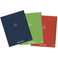 Aurora - MAXI PACK - 6 x Hard-cover Register Notitieboek (genaaid): Formaat 165x210mm - Geruit (5x5mm) - 192 Bladzijden - 80gr schrijfpapier.