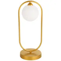 VIOKEF Tafellamp Fancy, messing / goud, Woon-/ Eetkamer, metaal, Tafellamp