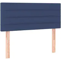 vidaXL Hoofdbord 100x5x78/88 cm stof blauw