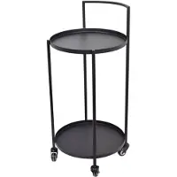 Loft42 James Trolley - Bijzettafel - Zwart - Metaal - 86xØ39