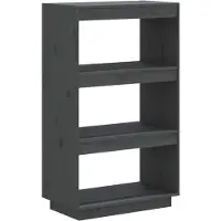 vidaXL Boekenkast/kamerscherm 60x35x103 cm massief grenenhout grijs