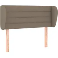 vidaXL Hoofdbord met randen 83x23x78/88 cm stof taupe