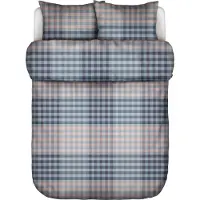 Marc O'Polo Dekbedovertrek Klaudi Powder Blue Flanel-260 x 200 / 220 cm | Extra Breed