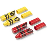 Crayola wandhaak polypropyleen geel/rood 4 stuks
