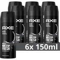 Axe 6x Deodorant Bodyspray Black 150 Ml