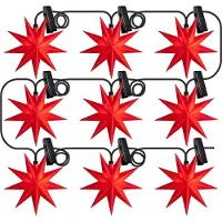 Sterntaler LED venster-sterrenketting IP44 rood Sternenkette, rood, Kunststof