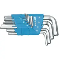 Gedore 1505408 Inbus Haakse schroevendraaierset 1.3 mm, 1.5 mm, 2 mm, 2.5 mm, 3 mm, 4 mm, 5 mm, 6 mm, 8 mm, 10 mm 1.5 mm 10-delig
