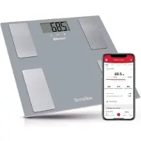 Terraillon Smart Connect slimme personenweegschaal met impedantiemeter Grijs