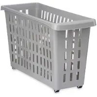 Kipit Keukentrolley organizer op wieltjes - grijs - kunststof - kast organizer - 46 x 17,5 x 26 cm - Opberg trolley