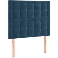vidaXL Hoofdbord donkerblauw 90x5x118/128 cm fluweel