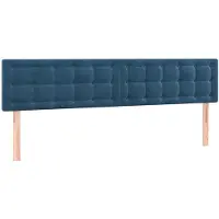 vidaXL Hoofdborden 200x5x78/88 cm fluweel donkerblauw