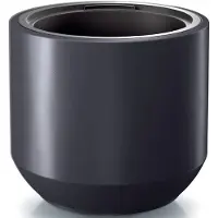 Prosperplast Plantenpot/bloempot Sevilla - buiten/binnen - kunststof - antraciet - D30 x H29 cm - Plantenpotten