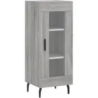 vidaXL Dressoir 34,5x34x90 cm bewerkt hout grijs sonoma eikenkleurig
