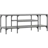 vidaXL Tv-meubel 121x35x45 cm bewerkt hout en ijzer grijs sonoma eiken