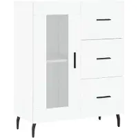 vidaXL Dressoir 69,5x34x90 cm bewerkt hout wit