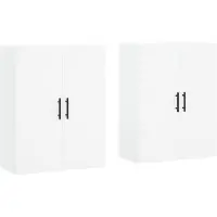 vidaXL Hangkasten 2 st 69,5x34x90 cm wit