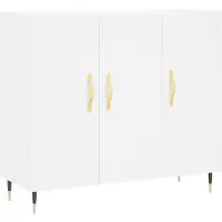 vidaXL Dressoir 90x34x80 cm bewerkt hout wit