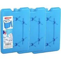 Forte Plastics Plasticforte koelelementen 200 gram - 3x - 11 x 16 x 1.5 cm - blauw - voor koelbox en koeltas - Koelelementen