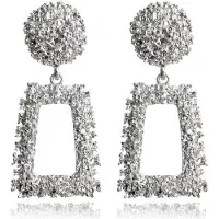 Cilla Jewels Cilla Chunky Geometrische Oorbellen - Silver
