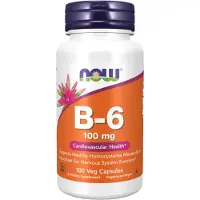 Now , B-6, 100 mg, 100 Veg Kapsules