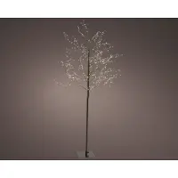 Lumineo Metalen kerstboom met LED lampjes | geschikt voor buiten | zwart | warm wit | 180cm