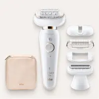 Braun Epilator Silk-épil 9 Flex 9-006 draadloos wet & dry-epileren, brede kop met 40 pincetten