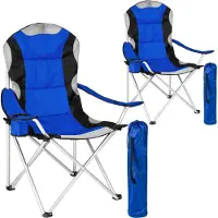 TecTake Stoelenset Luxe Campingstoelen - Blauw;Zwart
