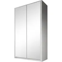 Meubella Kledingkast Malibu - wit - 113 cm - Garderobekast