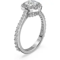 Swarovski Damen-Damenring Metall -Kristall 58 Silber 32022381