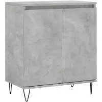 vidaXL Dressoir 60x35x70 cm bewerkt hout betongrijs