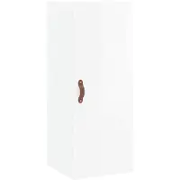 vidaXL Bovenkast 34,5x34x90 cm hoogglans wit