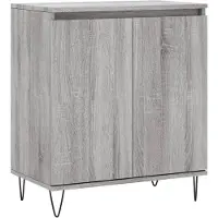 vidaXL Dressoir 60x35x70 cm bewerkt hout grijs sonoma eikenkleurig