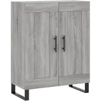 vidaXL Dressoir 69,5x34x90 cm bewerkt hout grijs sonoma eikenkleurig
