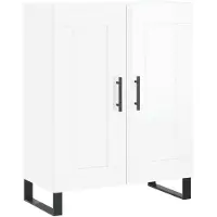 vidaXL Dressoir 69,5x34x90 cm bewerkt hout hoogglans wit