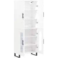 vidaXL Hoge kast 69,5x34x180 cm bewerkt hout wit