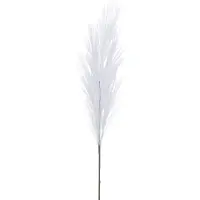 J-Line decoratie Tak Plumeau - kunststof - wit - small