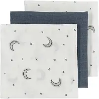 Meyco Baby Moon hydrofiele doeken - 3-pack - indigo - 70x70cm