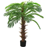 vidaXL AORTA Kunstmatige Cycas Palmplant met Pot - 140 cm, Groen