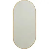 J-Line spiegel Ovaal Grale - glas/metaal - goud - 50 x 100 cm