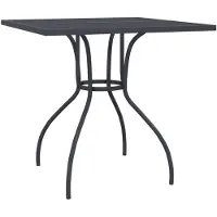 vidaXL Tuintafel 80x80x72,5 cm staal gaas antracietkleurig